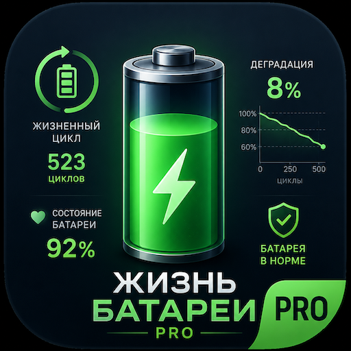 Аккумулятор Доктор PRO: Здоровье батареи и зарядка — иконка