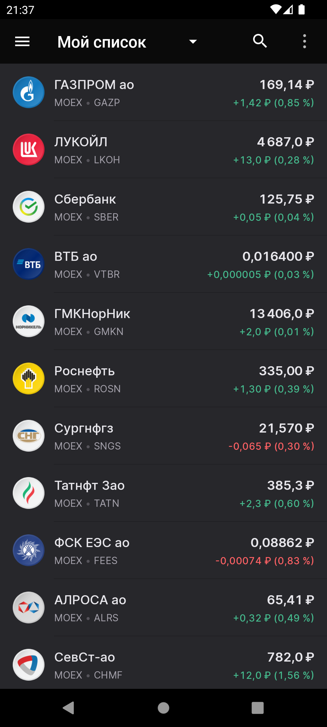 FinamTrade: инвестиции в акции скачать бесплатно Финансы на Android из  каталога RuStore от АО «ФИНАМ»