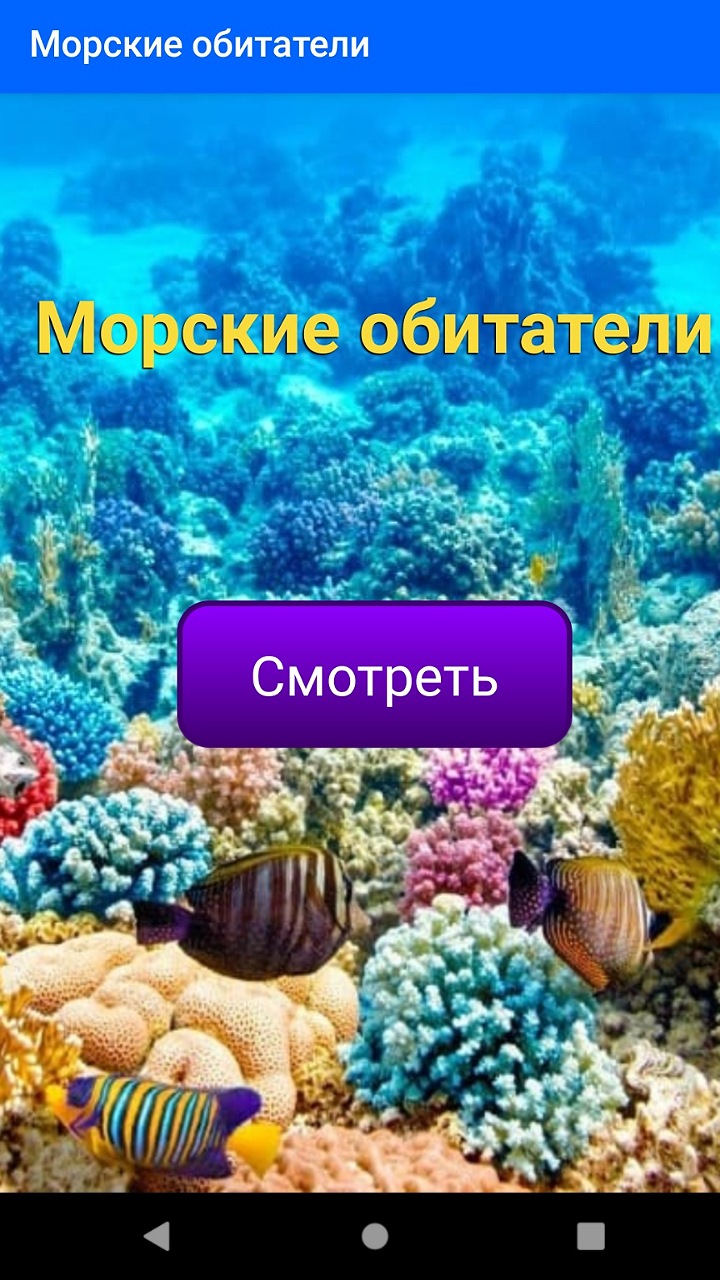 Морские обитатели скачать бесплатно Развлечения на Android из каталога  RuStore от Kononov & CoVK