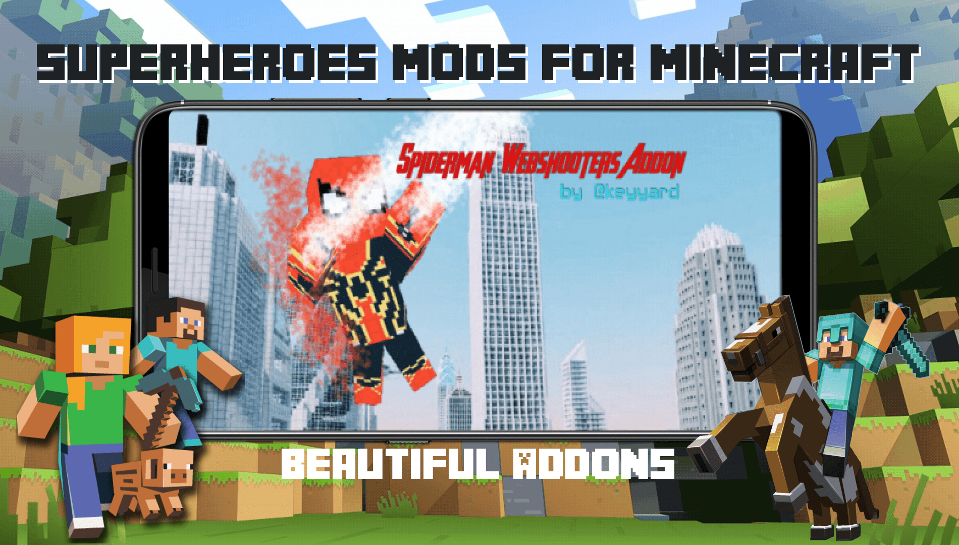 Superheroes mods for Minecraft скачать бесплатно Утилиты на Android из  каталога RuStore от Беллер Александр Александрович