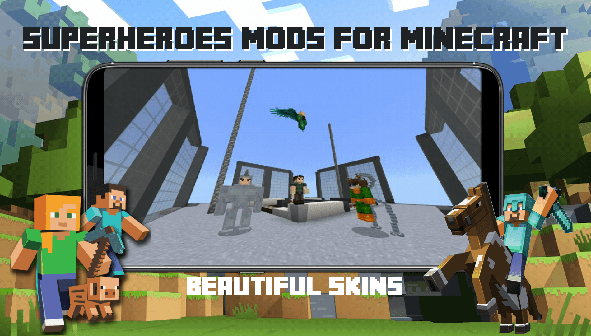 Superheroes mods for Minecraft скачать бесплатно Утилиты на Android из  каталога RuStore от Беллер Александр Александрович