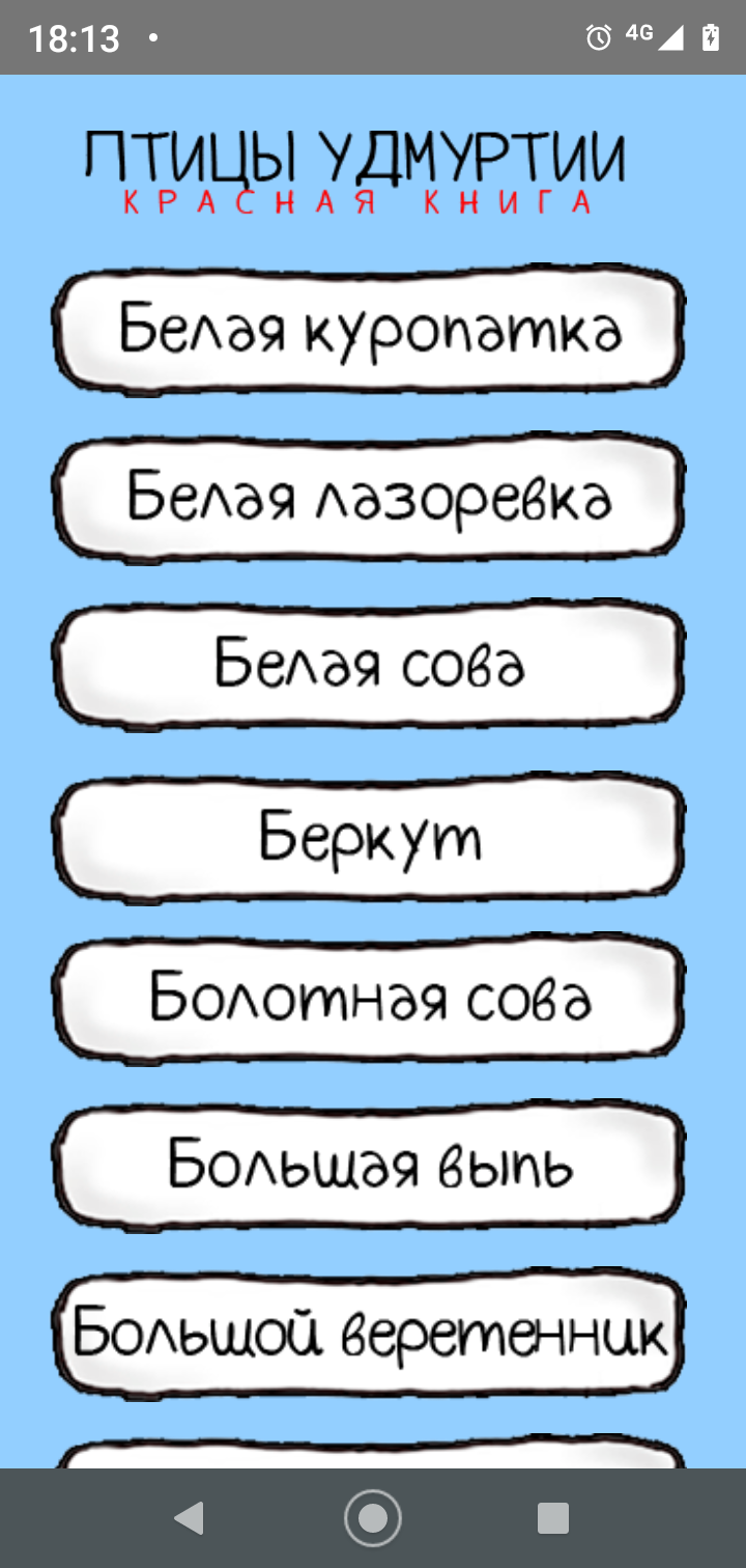 Птицы Удмуртии. Красная книга. скачать бесплатно Образование на Android из  каталога RuStore от YaraApp