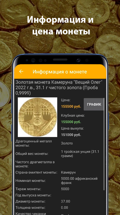 Программы под Android для каталогизации иностранных монет