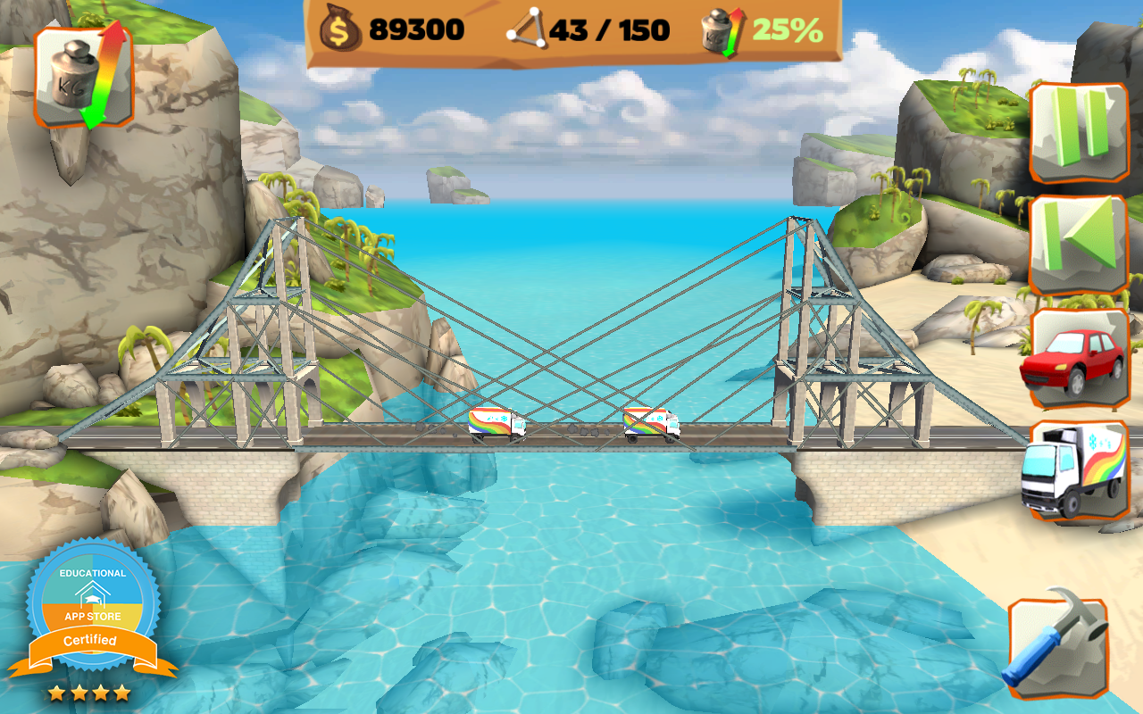 Bridge Constructor Playground скачать бесплатно Головоломки на Android из  каталога RuStore от Headup