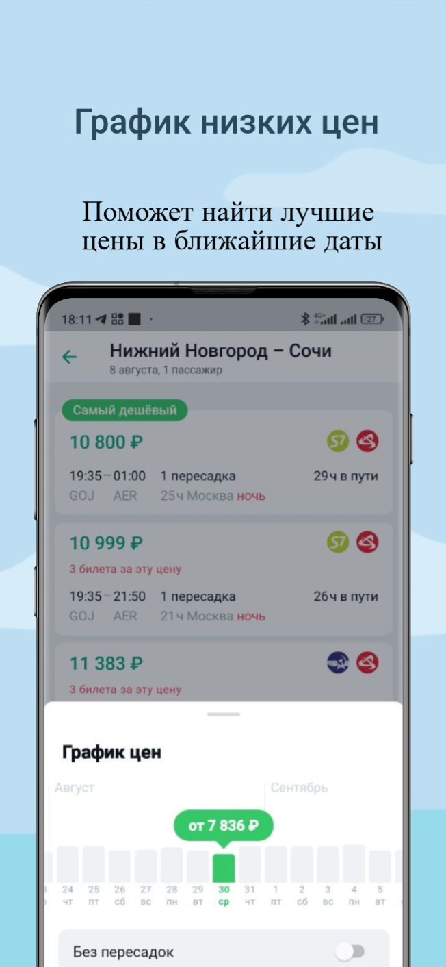 ПОЛЕТАЕМ - авиабилеты дешево скачать бесплатно Путешествия на Android из  каталога RuStore от TravelApps