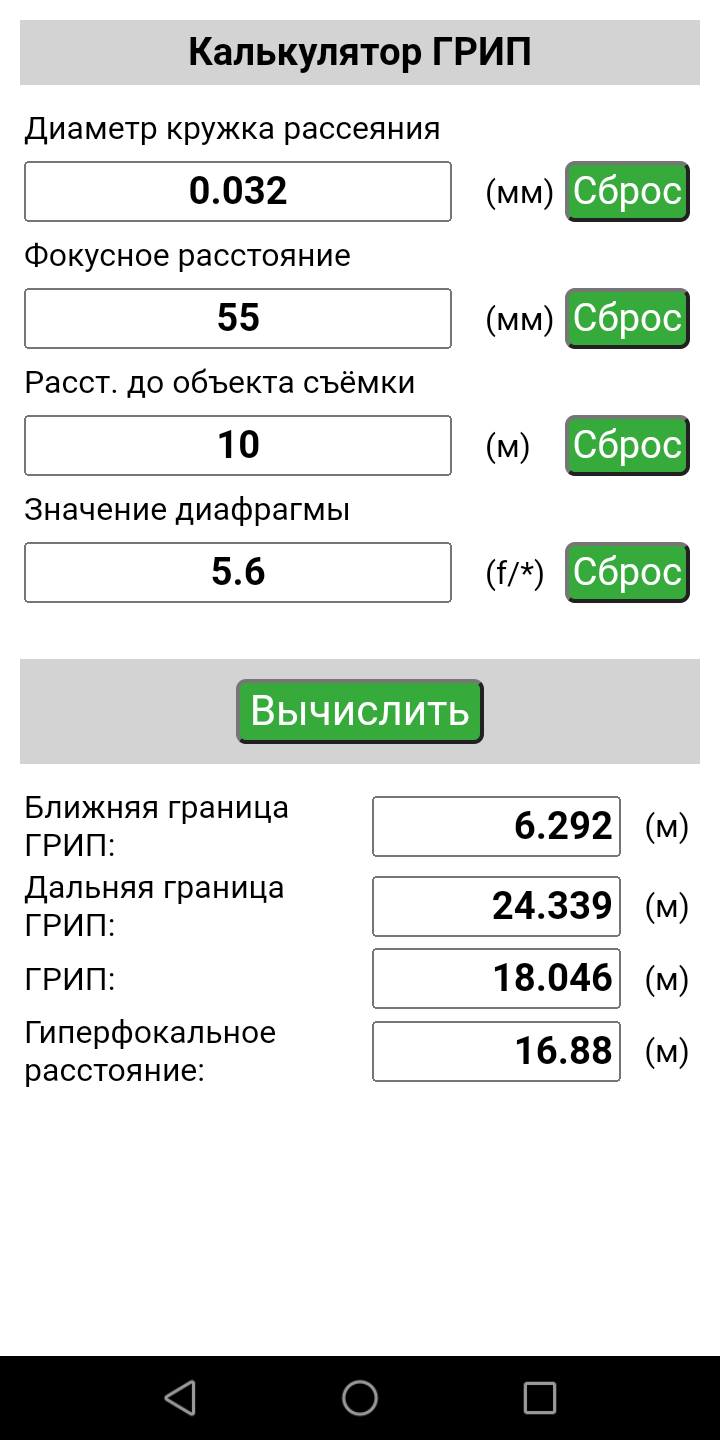 Калькулятор ГРИП в каталоге RuStore