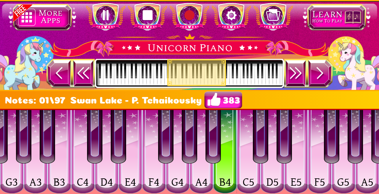 Unicorn Piano скачать бесплатно Симуляторы на Android из каталога RuStore  от Beat Blend Labs