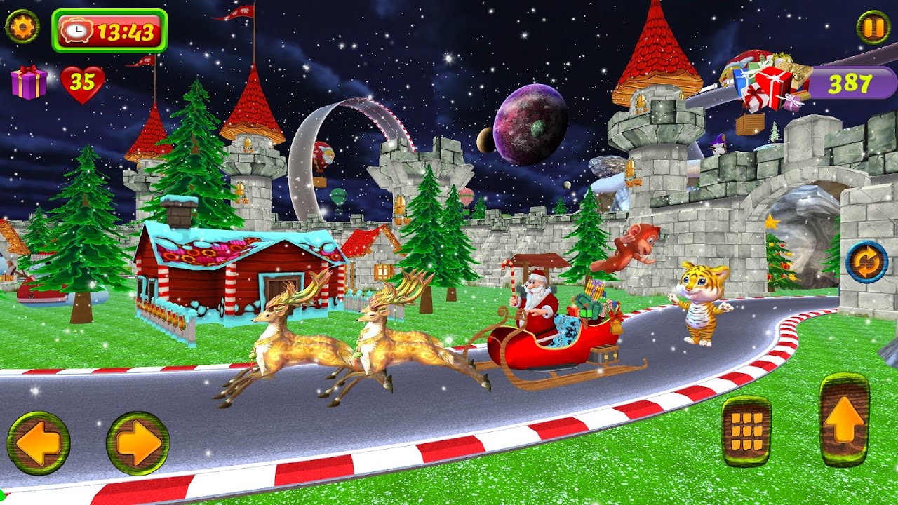 Santa Christmas Infinite Track скачать бесплатно Аркады на Android из  каталога RuStore от Free Fun Zone Games