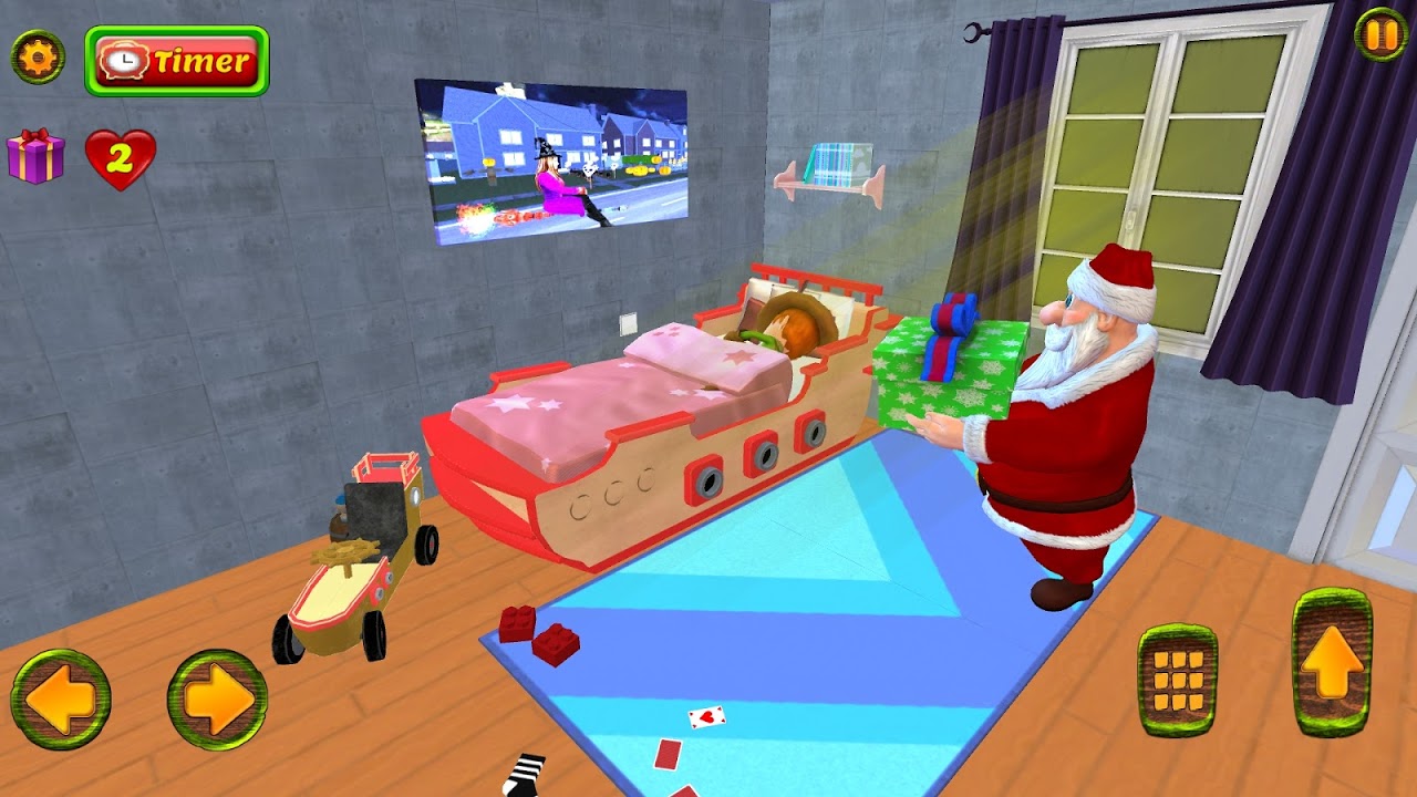 Santa Christmas Infinite Track скачать бесплатно Аркады на Android из  каталога RuStore от Free Fun Zone Games