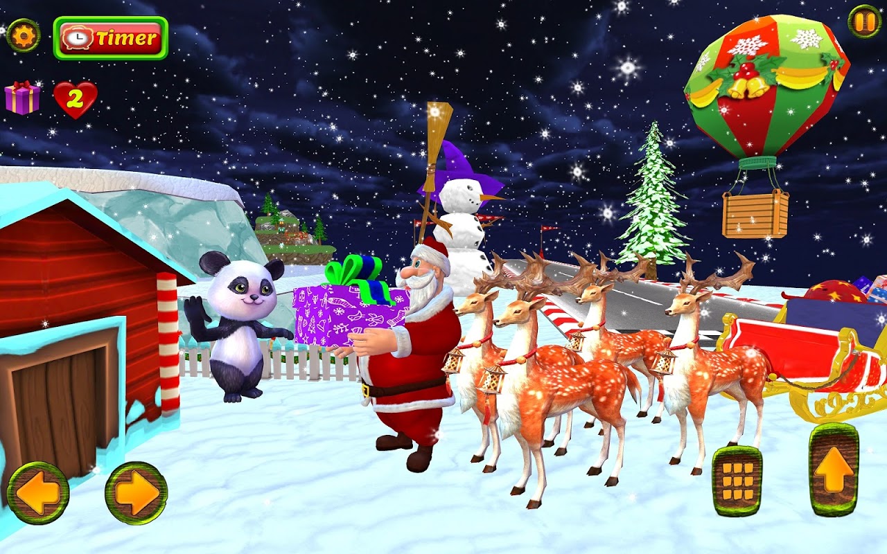 Santa Christmas Infinite Track скачать бесплатно Аркады на Android из  каталога RuStore от Free Fun Zone Games