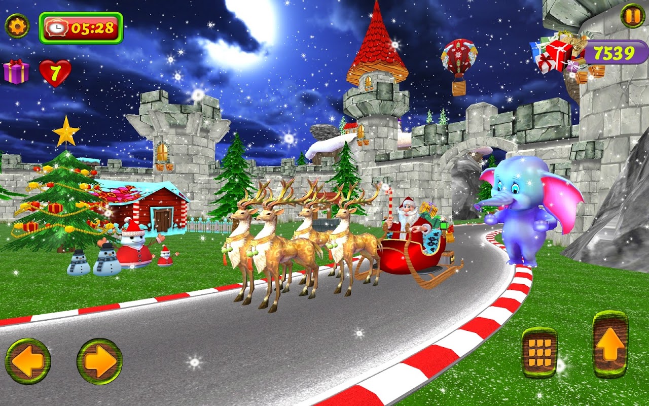 Santa Christmas Infinite Track скачать бесплатно Аркады на Android из  каталога RuStore от Free Fun Zone Games