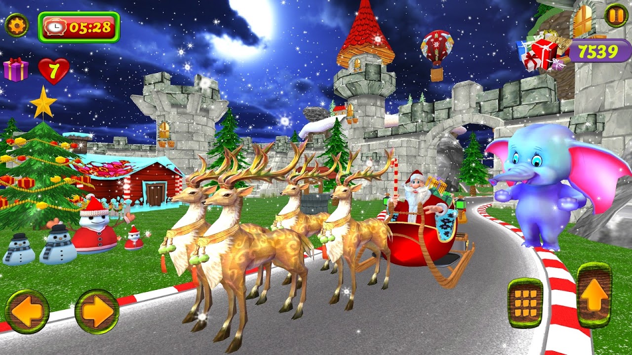 Santa Christmas Infinite Track скачать бесплатно Аркады на Android из  каталога RuStore от Free Fun Zone Games