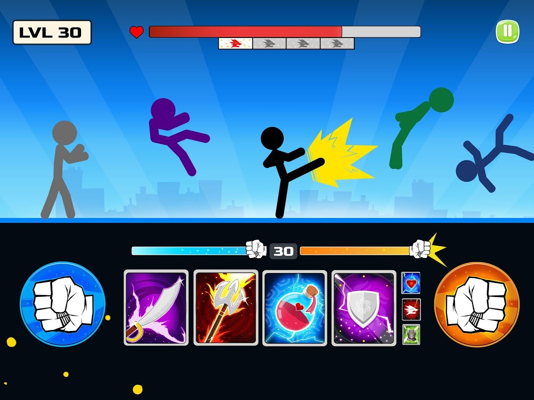 Stickman Fighter : Mega Brawl (stick fight game) скачать бесплатно Экшен на  Android из каталога RuStore от PLAYTOUCH