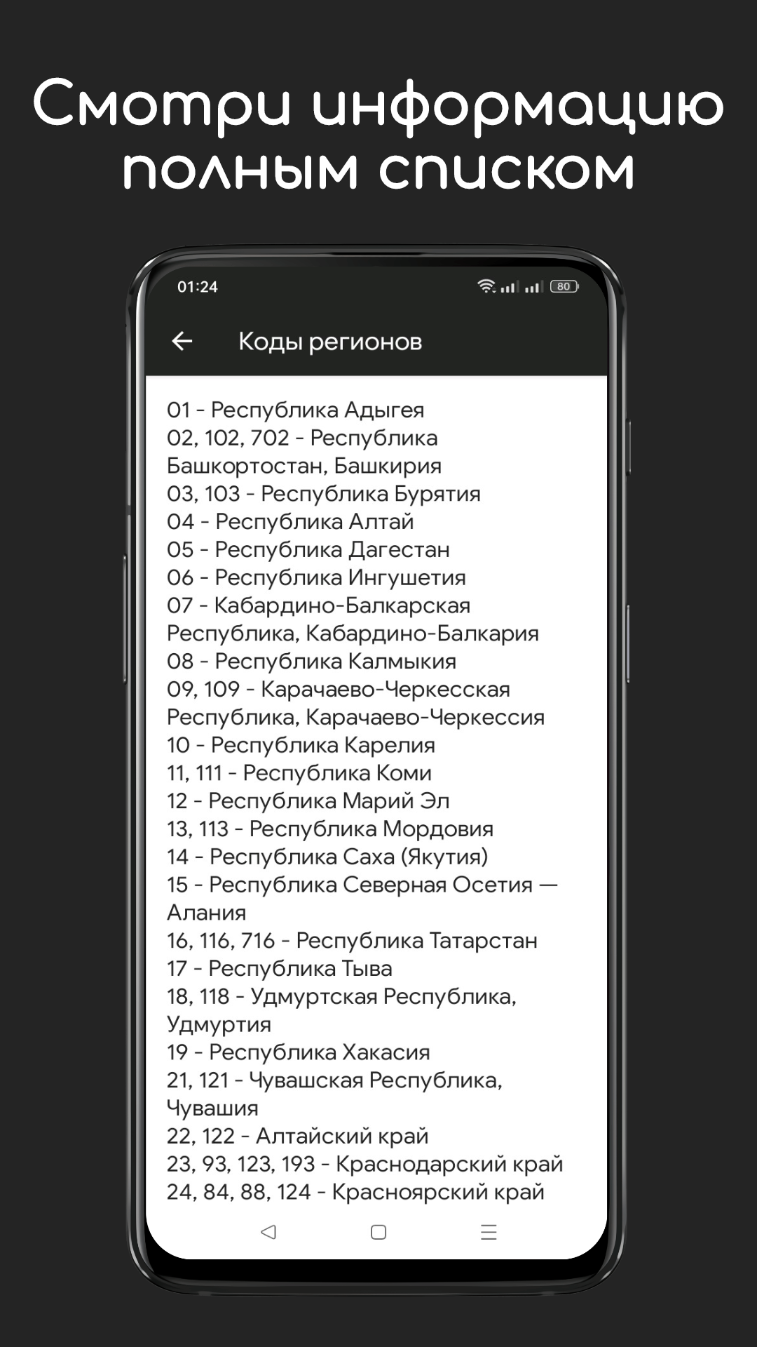 Авто-коды регионов скачать бесплатно Полезные инструменты на Android из  каталога RuStore от Исаков Илья Сергеевич