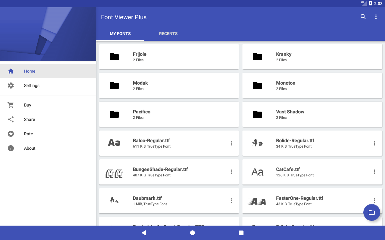 Font Viewer Plus скачать бесплатно Полезные инструменты на Android из  каталога RuStore от DarkOrbitStudio