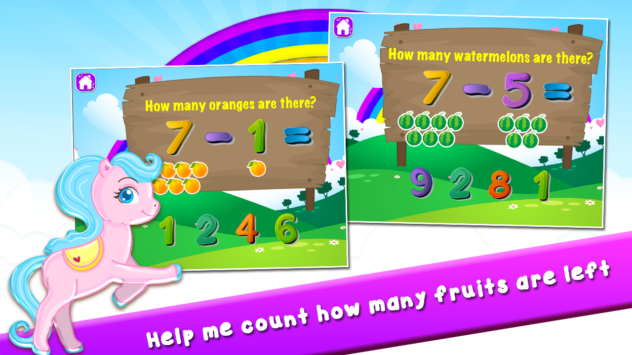 Pony Learns Preschool Math скачать бесплатно Детские на Android из каталога  RuStore от Family Play ltd