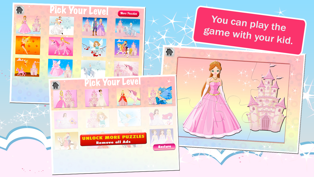 Princess Puzzles скачать бесплатно Головоломки на Android из каталога  RuStore от Sam Witteveen