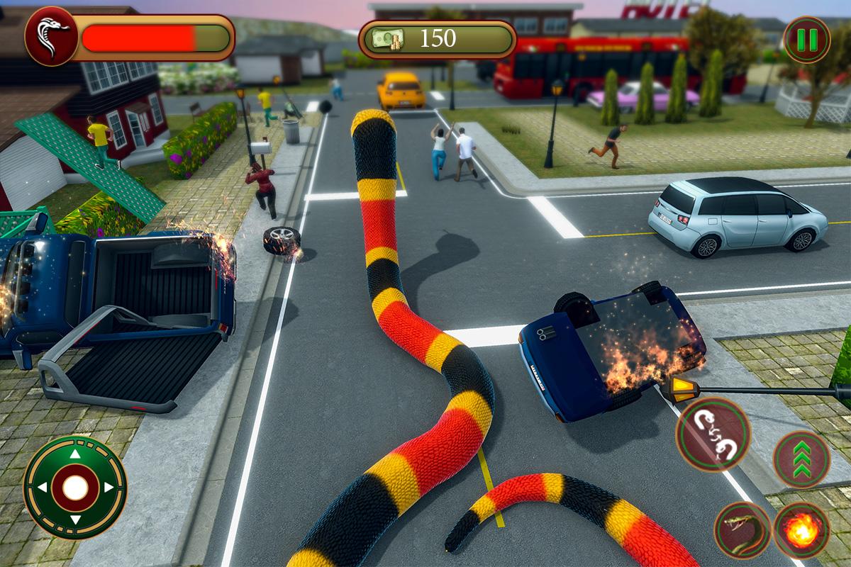 Angry Anaconda City Attack Simulator скачать бесплатно Симуляторы на  Android из каталога RuStore от GamesCastle