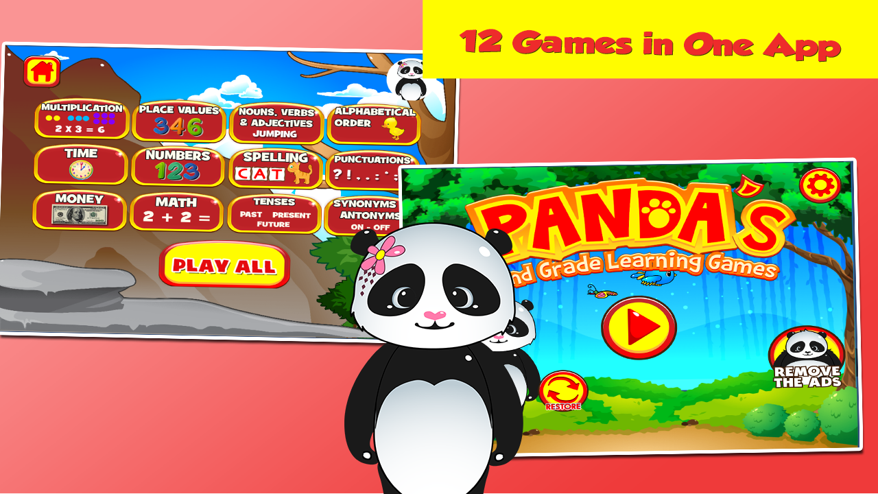 Panda Second Grade Games скачать бесплатно Детские на Android из каталога  RuStore от Family Play ltd