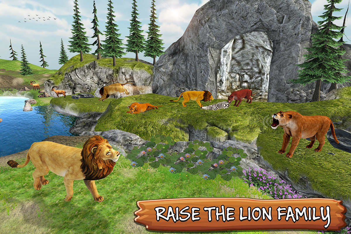 Lion Simulator Family: Animal Survival Games скачать бесплатно Симуляторы  на Android из каталога RuStore от brainlessmagicians@gmail.com