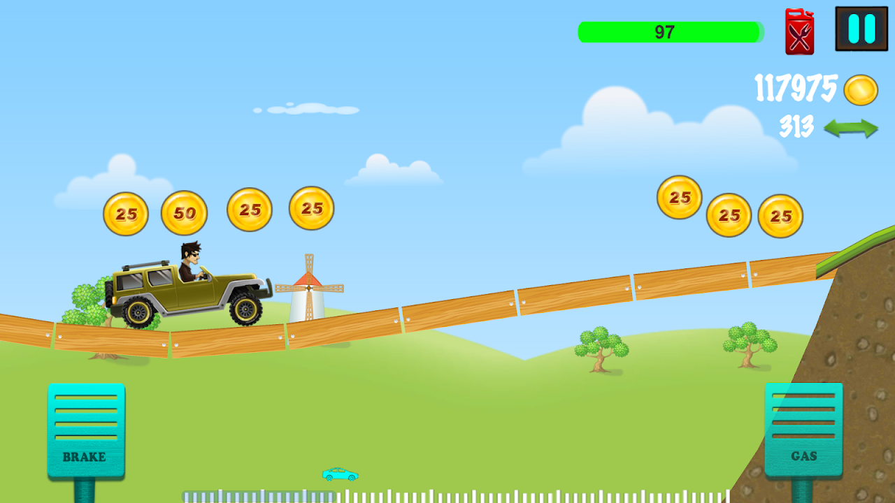 Car Hill Climbing 2D Racing скачать бесплатно Гоночные на Android из  каталога RuStore от AM-SRBs Studio