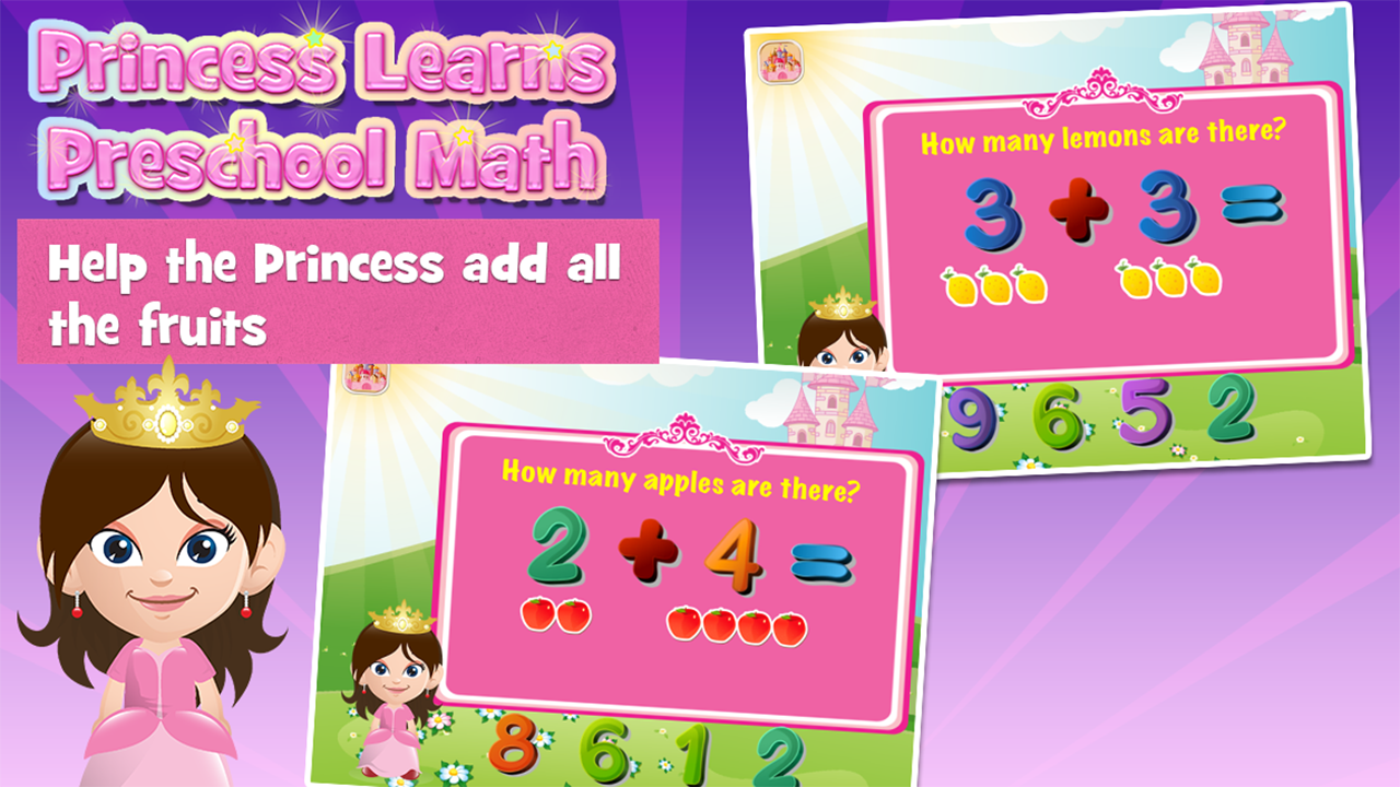 Princess Learns Math скачать бесплатно Детские на Android из каталога  RuStore от Sam Witteveen