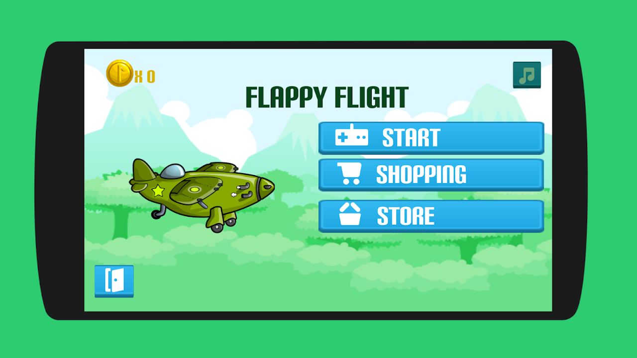 Flappy flight - the little airplane game скачать бесплатно Симуляторы на  Android из каталога RuStore от José Costa