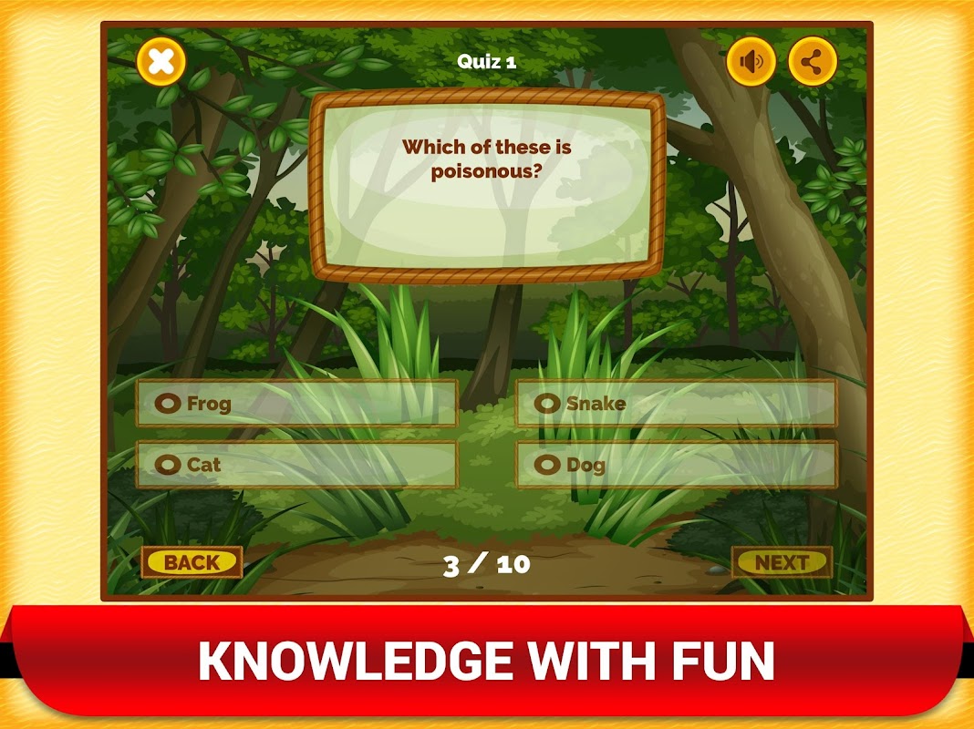 Wild Zoo Animals Quiz Fun App скачать бесплатно Викторины на Android из  каталога RuStore от The Learning Apps - Educational Apps for kids