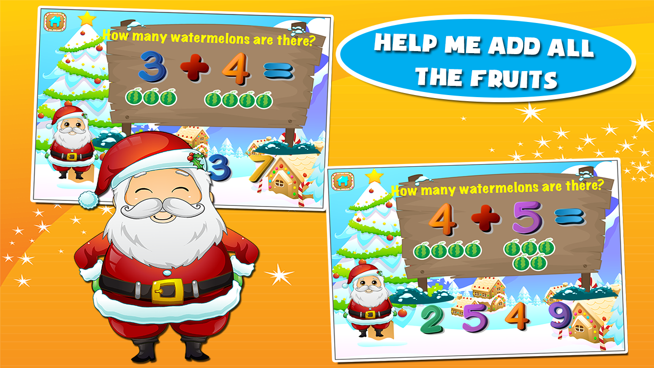 Santa Preschool Math Games скачать бесплатно Детские на Android из каталога  RuStore от Sam Witteveen