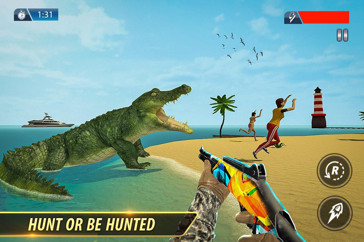 Crocodile Hunting: Wild Animal Shooting Games скачать бесплатно Экшен на  Android из каталога RuStore от GamesCastle