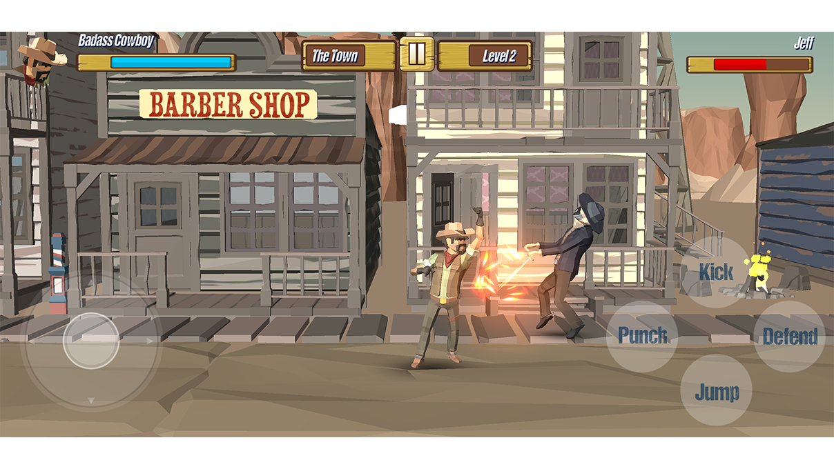 Polygon Street Fighting: Cowboys Vs. Gangs скачать бесплатно Экшен на  Android из каталога RuStore от retroactiongames55@gmail.com