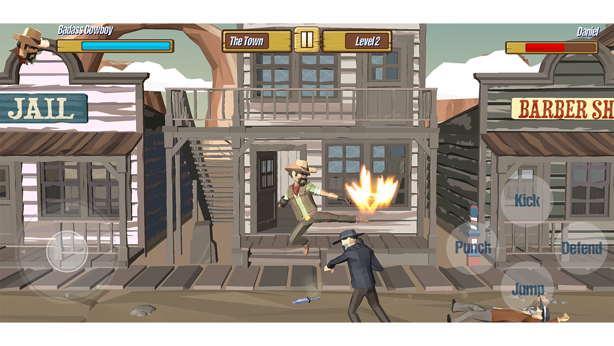 Polygon Street Fighting: Cowboys Vs. Gangs скачать бесплатно Экшен на  Android из каталога RuStore от retroactiongames55@gmail.com