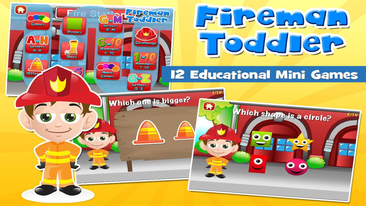 Fireman Toddler School Free скачать бесплатно Детские на Android из  каталога RuStore от Sam Witteveen