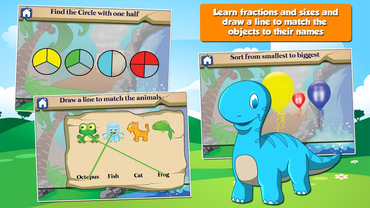 Dino 1st Grade Learning Games скачать бесплатно Детские на Android из  каталога RuStore от Family Play ltd