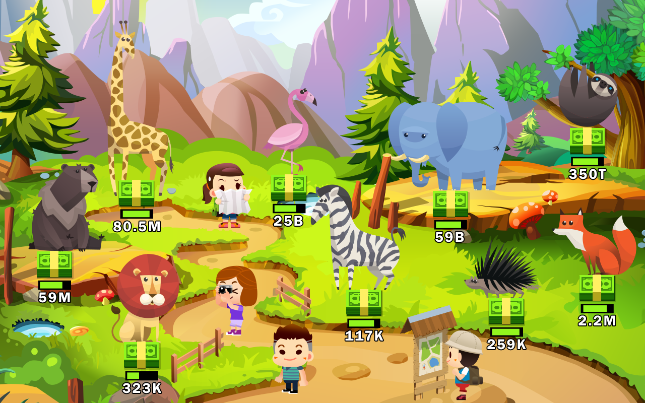 Idle Zoo - Animal Park скачать бесплатно Симуляторы на Android из каталога  RuStore от Rapid Turtle Games