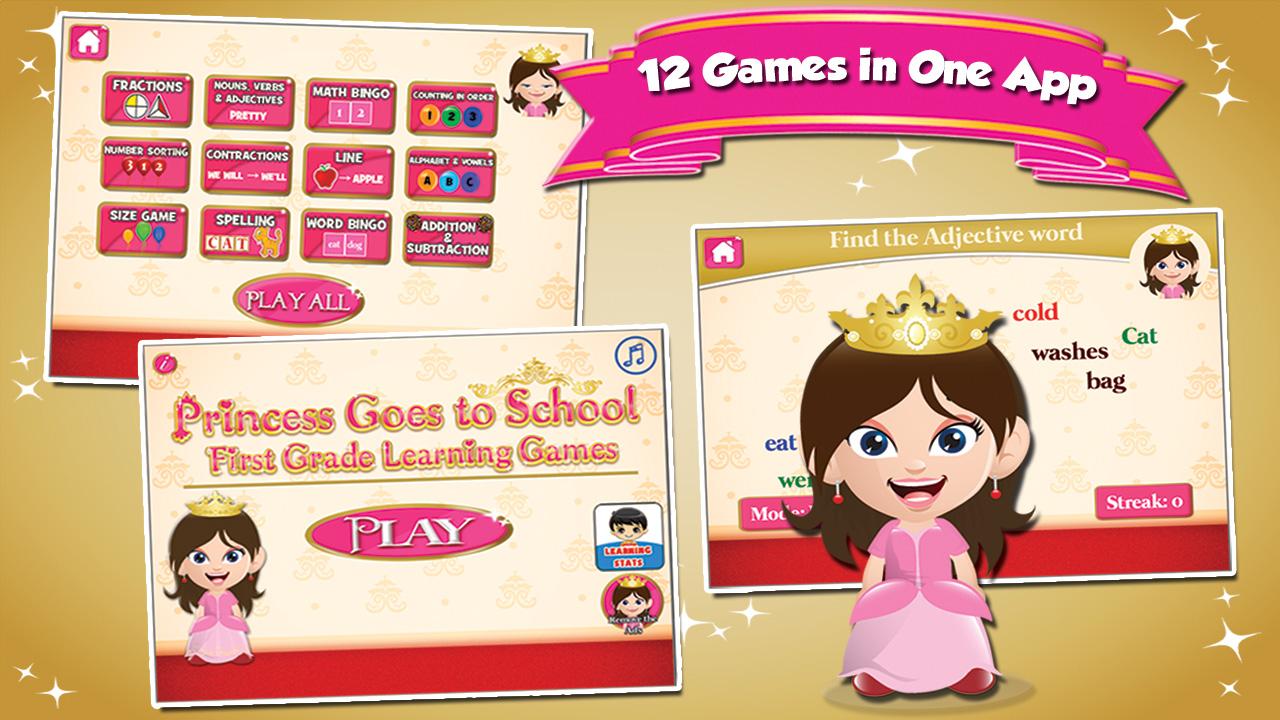 Appcoins Logo App Princess First Grade Games скачать бесплатно Детские на  Android из каталога RuStore от Family Play ltd