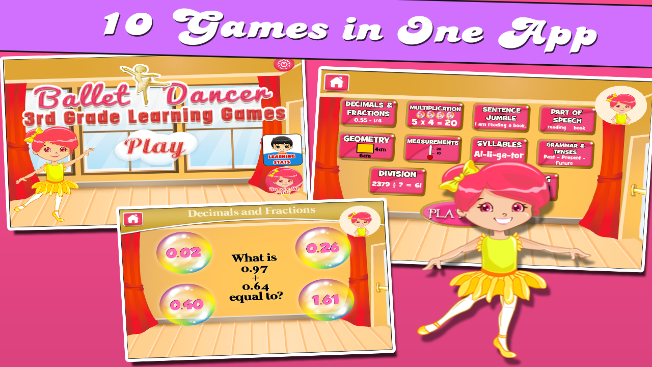 Ballerina Third Grade Games скачать бесплатно Детские на Android из  каталога RuStore от Sam Witteveen