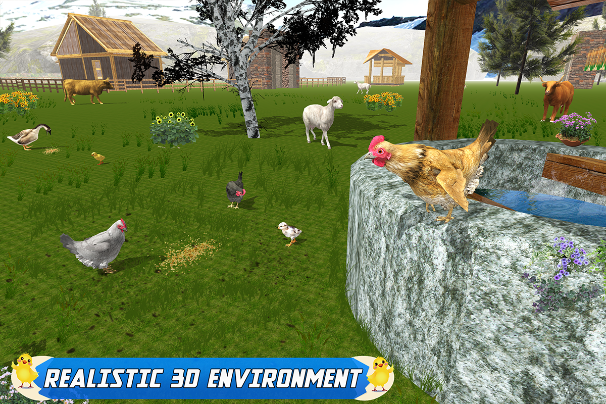 New Hen Family Simulator: Chicken Farming Games скачать бесплатно  Казуальные на Android из каталога RuStore от Billion Gaming Studio