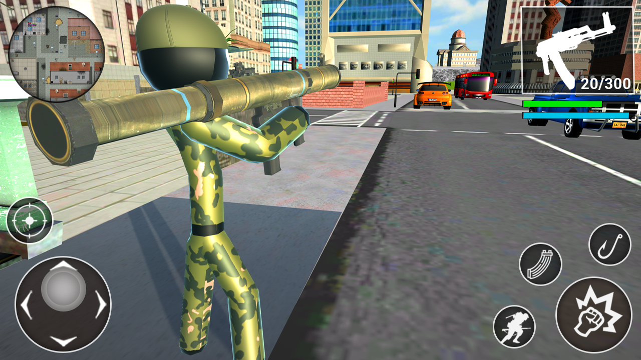 US Army Stickman Counter Rope Hero 3D скачать бесплатно Казуальные на  Android из каталога RuStore от farzan_3