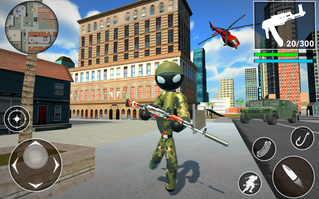 US Army Stickman Counter Rope Hero 3D скачать бесплатно Казуальные на  Android из каталога RuStore от farzan_3