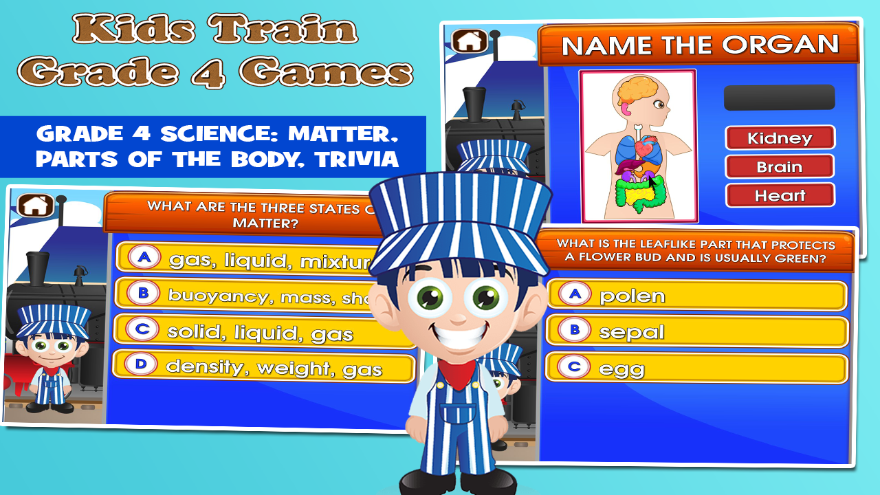 Train Fourth Grade Games скачать бесплатно Детские на Android из каталога  RuStore от Family Play ltd