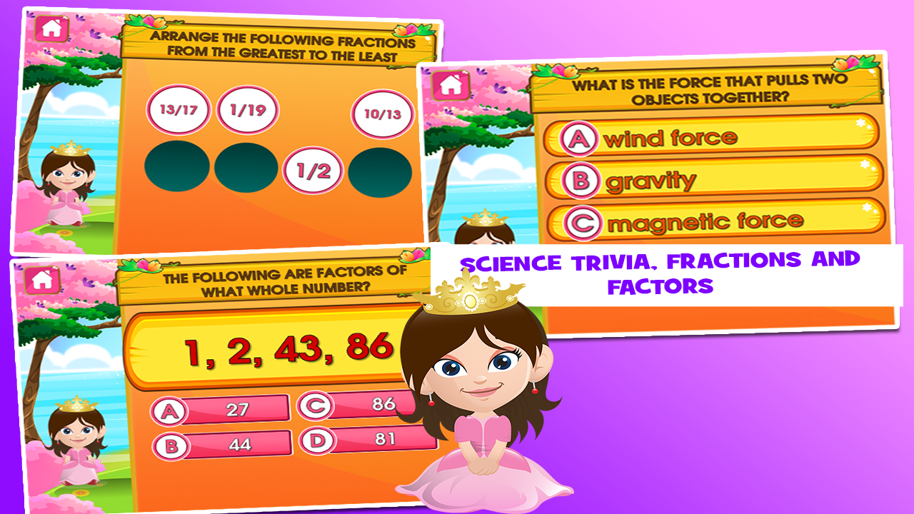 Princess 4th Grade Games скачать бесплатно Детские на Android из каталога  RuStore от Sam Witteveen