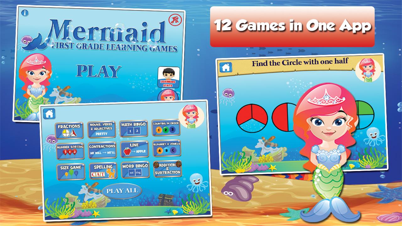 Mermaid Princess Grade 1 Games скачать бесплатно Детские на Android из  каталога RuStore от Sam Witteveen