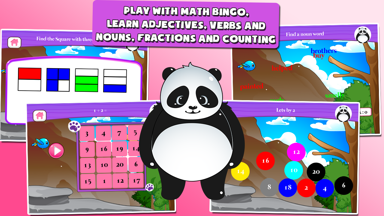 Panda 1st Grade Learning Games скачать бесплатно Детские на Android из  каталога RuStore от Family Play ltd