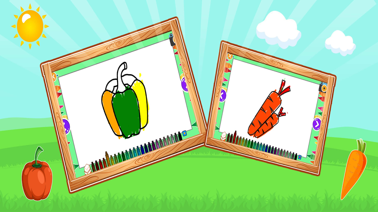 ABC Vegetables Alphabet - Name Colouring Games скачать бесплатно Словесные  на Android из каталога RuStore от The Learning Apps - Educational Apps for  kids