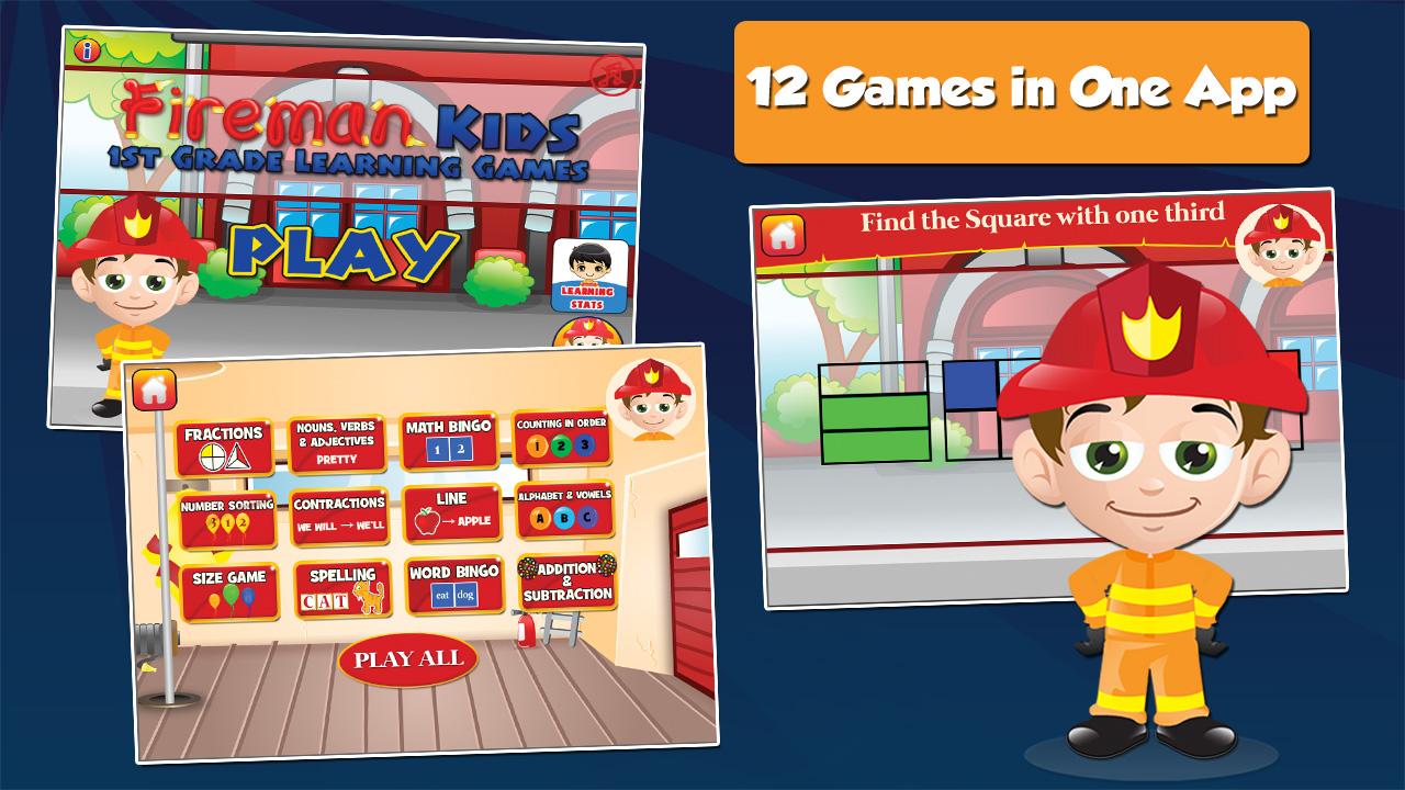 Fireman Kids Grade 1 Games скачать бесплатно Детские на Android из каталога  RuStore от Sam Witteveen