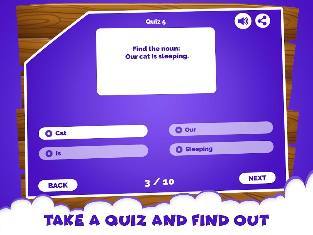 English Grammar Noun Quiz Game - English Nouns App скачать бесплатно  Викторины на Android из каталога RuStore от The Learning Apps - Educational  Apps for kids