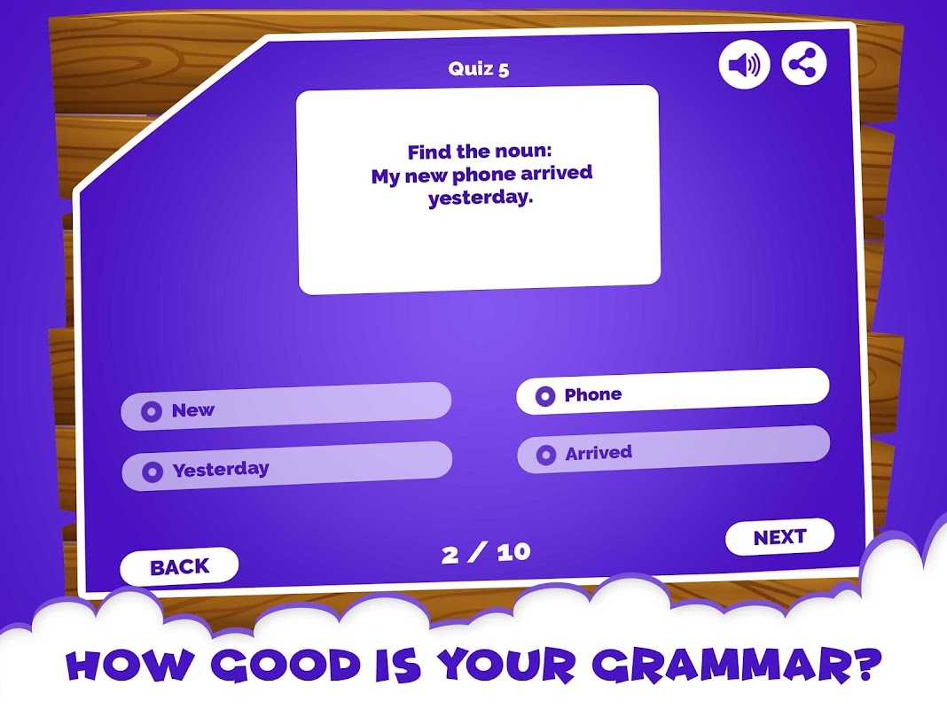 English Grammar Noun Quiz Game - English Nouns App скачать бесплатно  Викторины на Android из каталога RuStore от The Learning Apps - Educational  Apps for kids