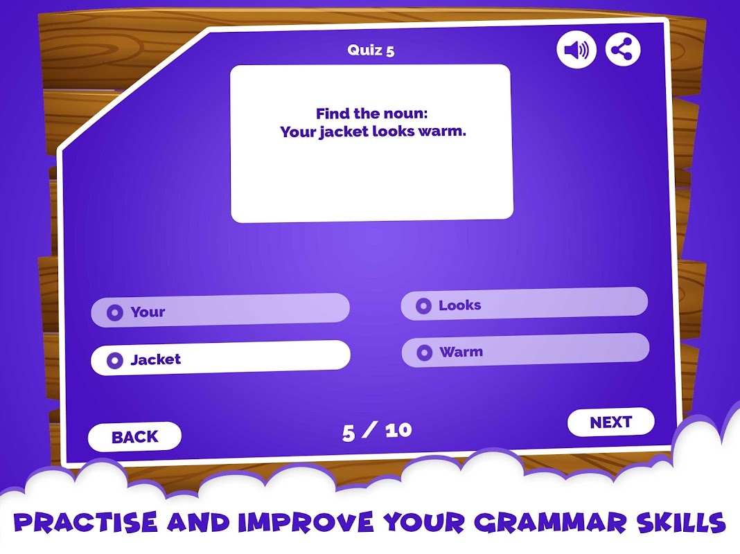 English Grammar Noun Quiz Game - English Nouns App скачать бесплатно  Викторины на Android из каталога RuStore от The Learning Apps - Educational  Apps for kids