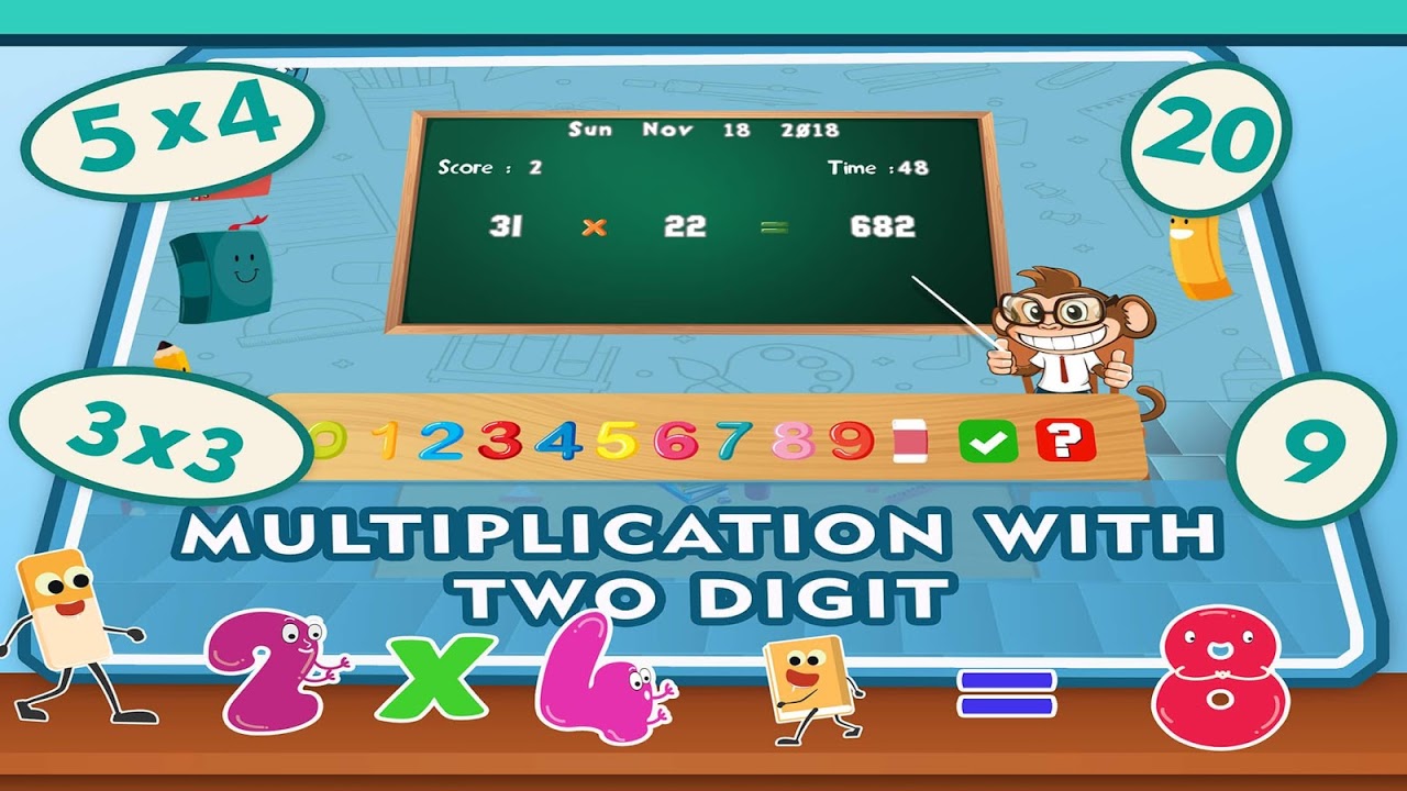 Math Multiplication Quiz Kids 4th Grade Games скачать бесплатно Детские на  Android из каталога RuStore от The Learning Apps - Educational Apps for kids